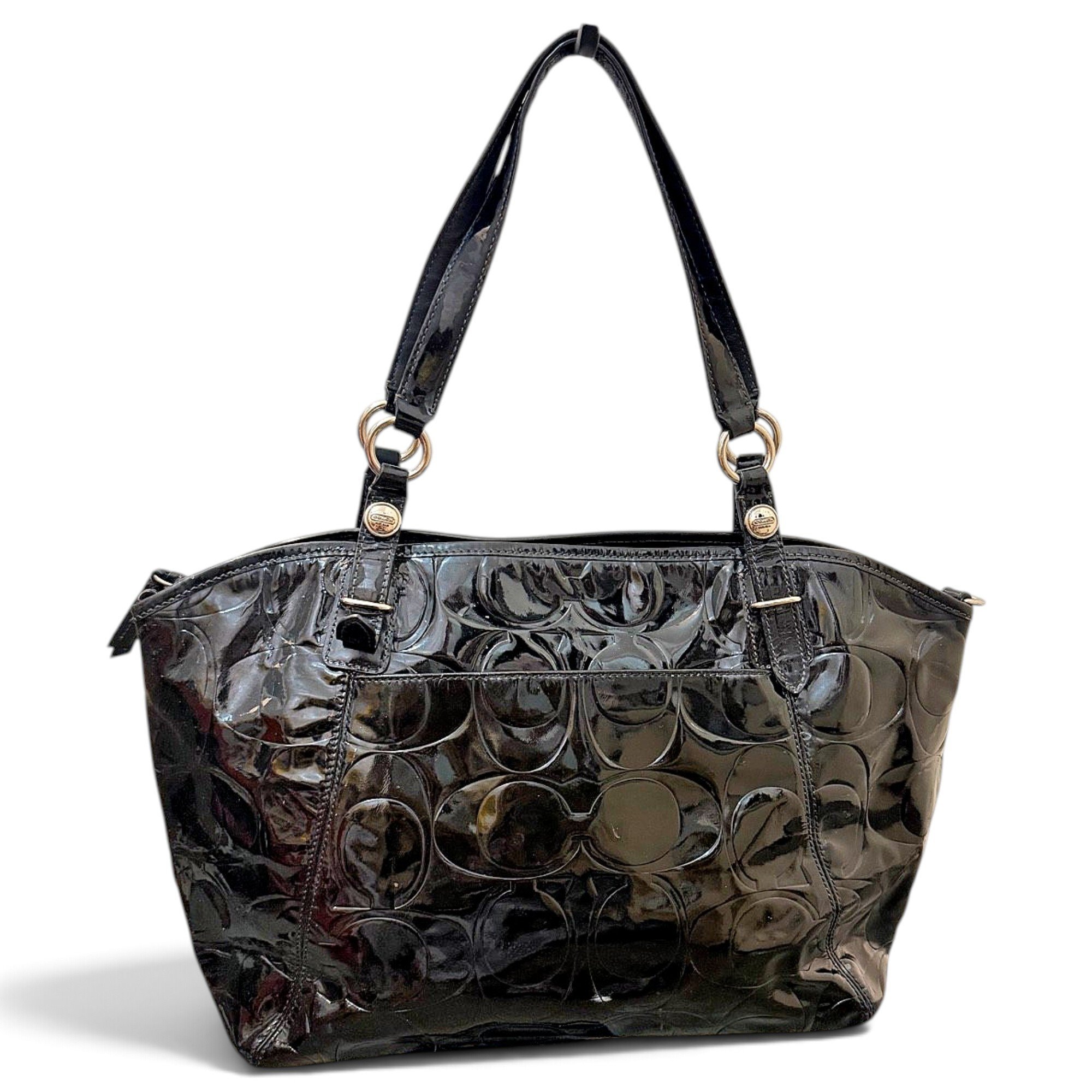 Patent leather tote