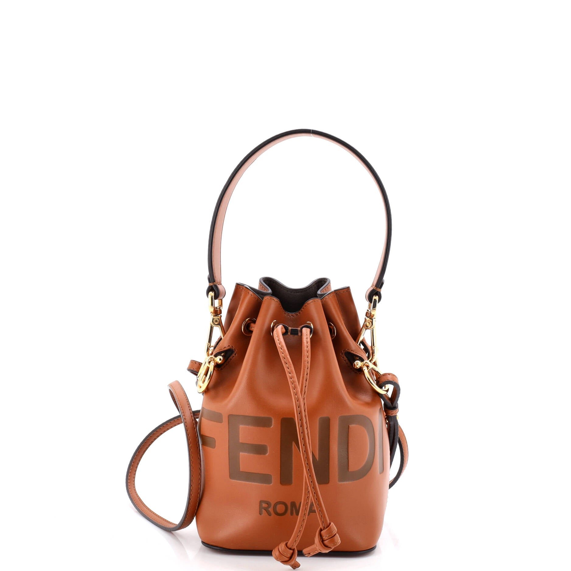 Logo Mon Tresor Bucket Bag Leather Mini