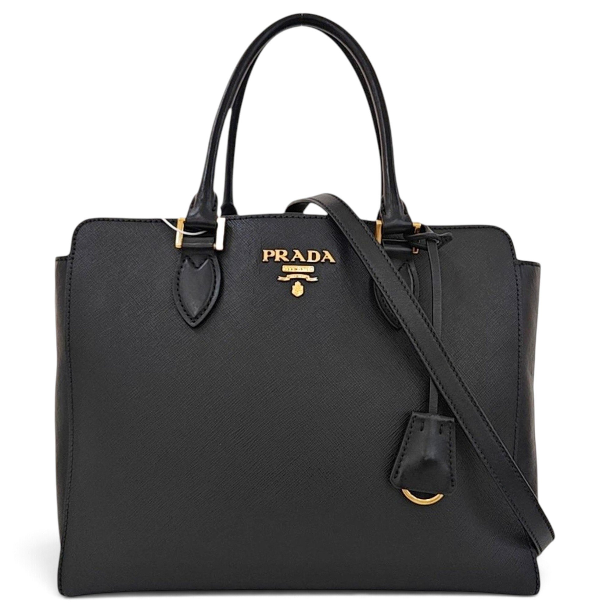 Monochrome leather handbag