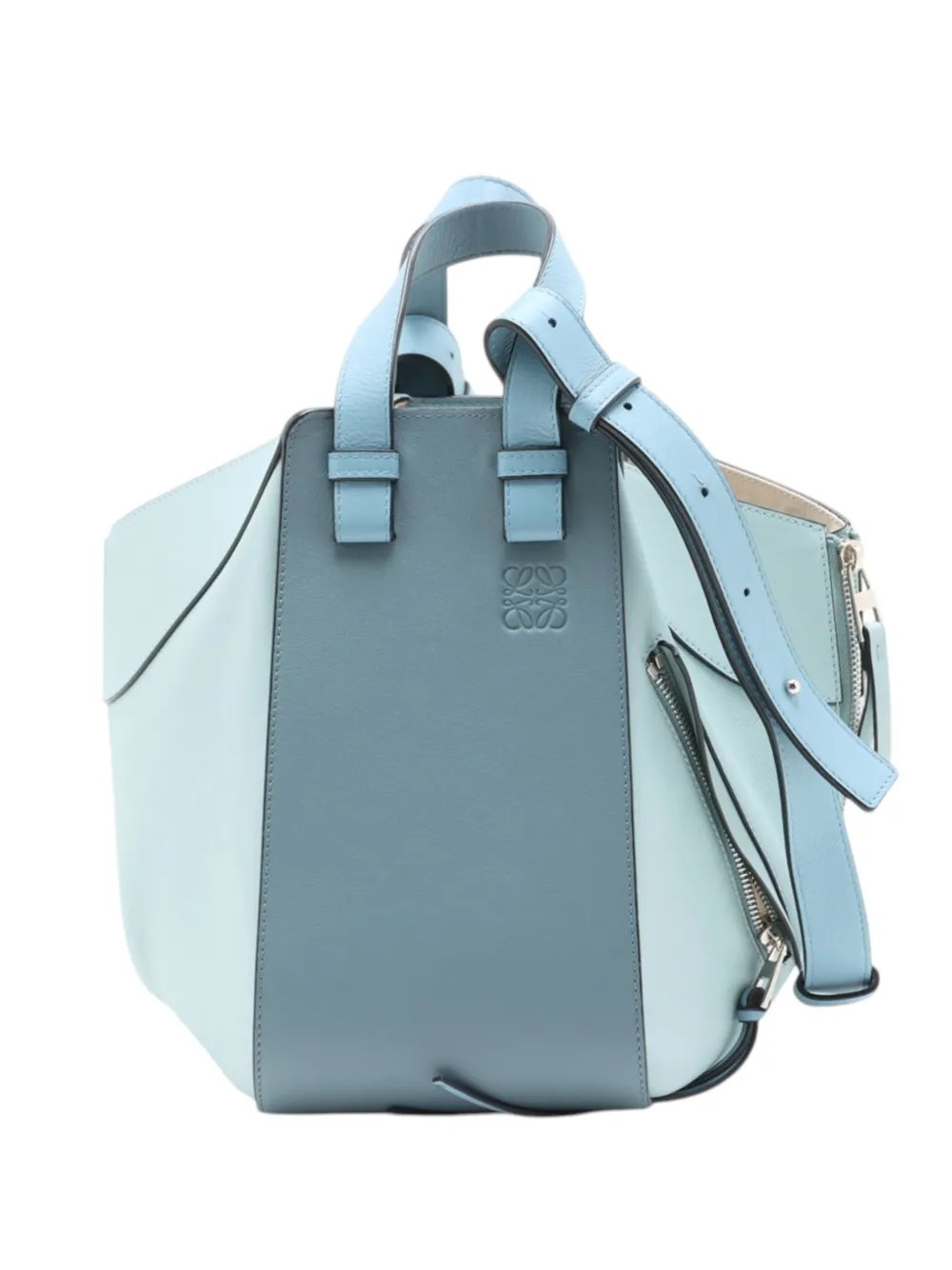 2010-2026 Small Bicolor Leather Hammock satchel