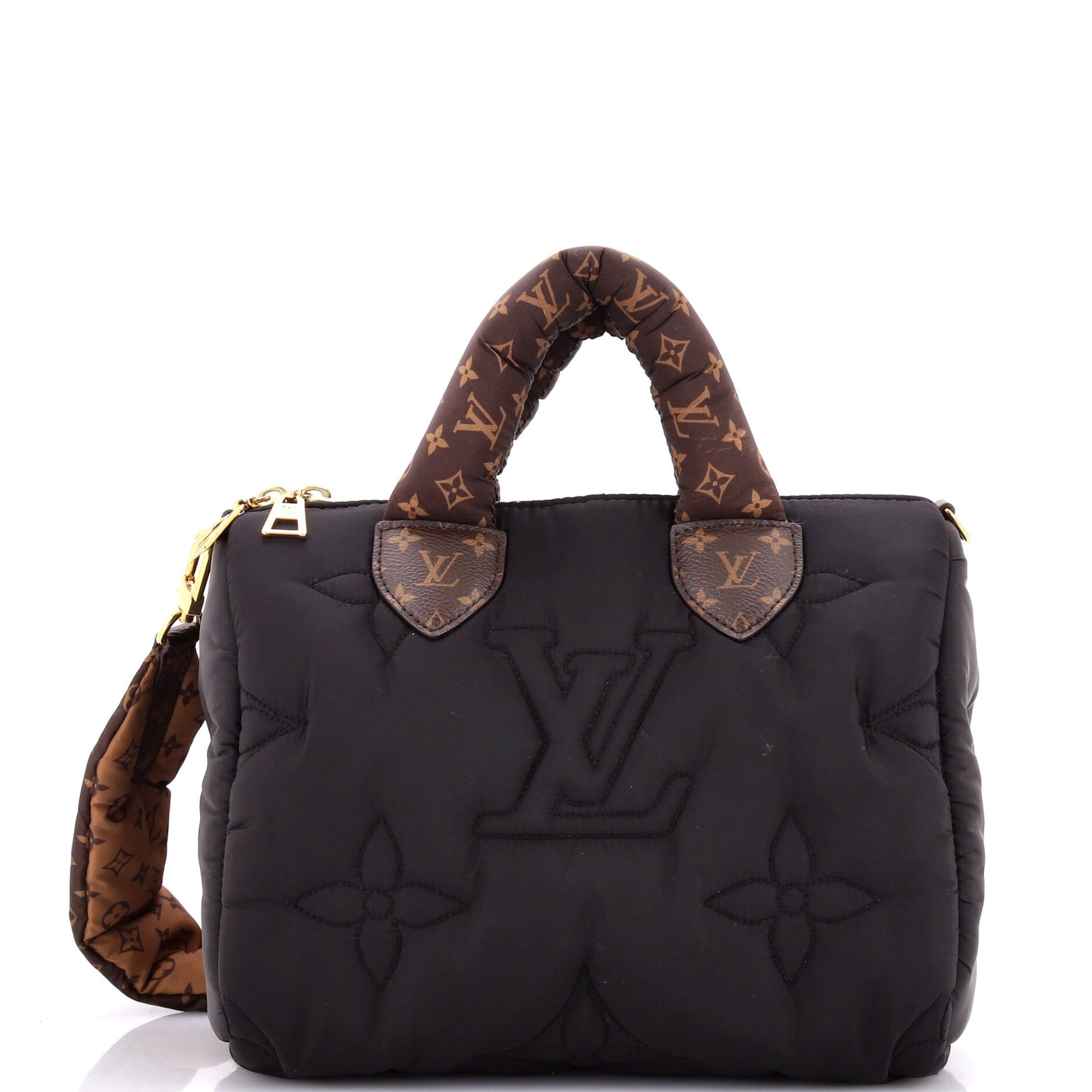 Louis Vuitton Speedy Bandouliere Bag Monogram Quilted Econyl Nylon 25