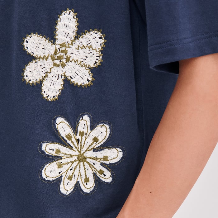 Océan "Fleurs Zigzag" T-shirt