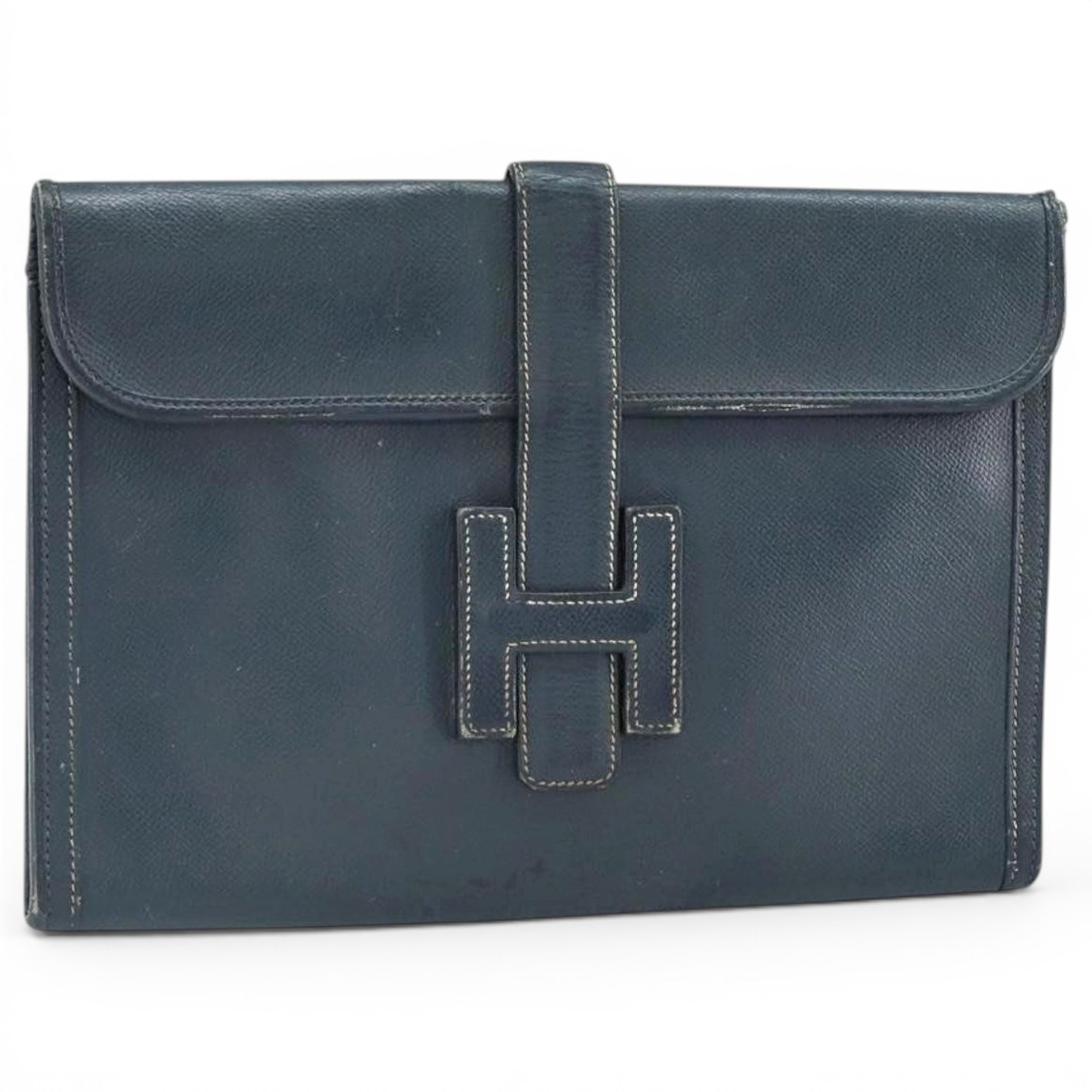 Leather clutch bag