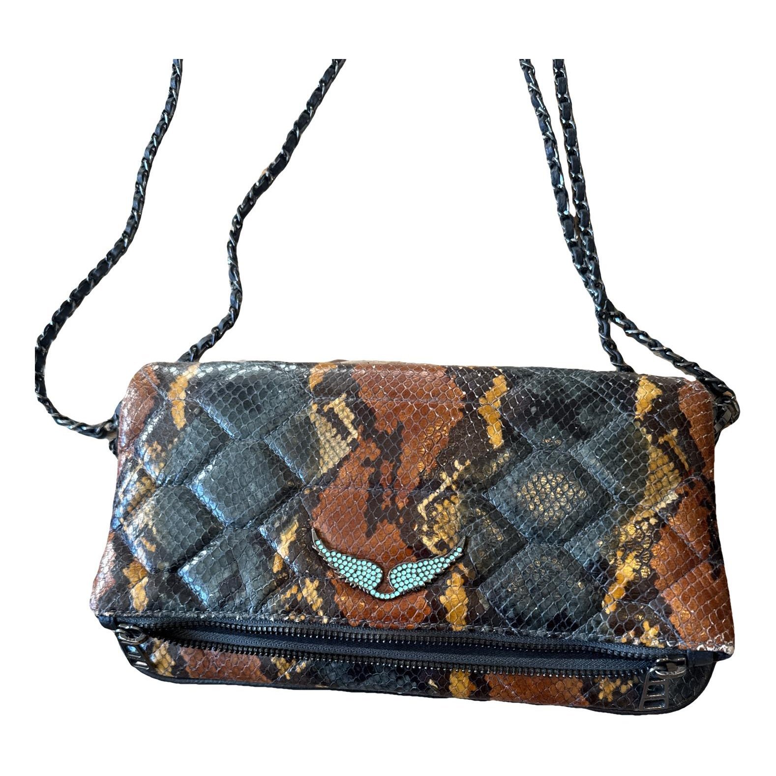 Optimiste leather clutch bag