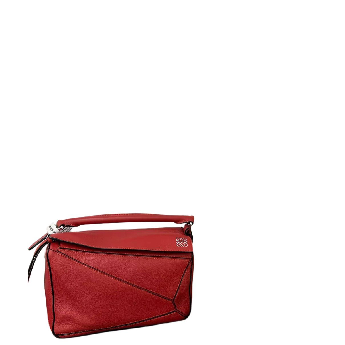 Puzzle leather handbag