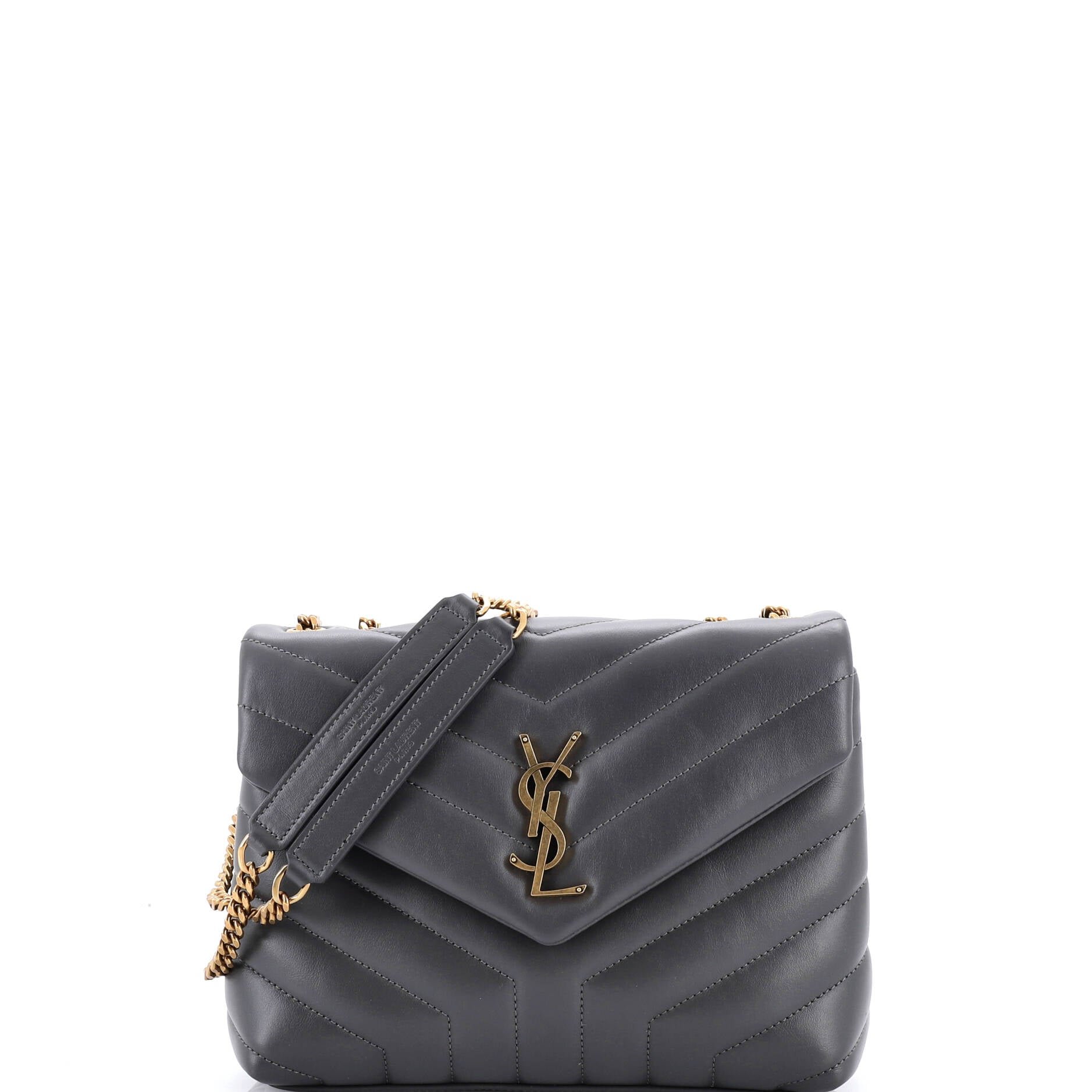 Saint Laurent Loulou Shoulder Bag Matelasse Chevron Leather Small