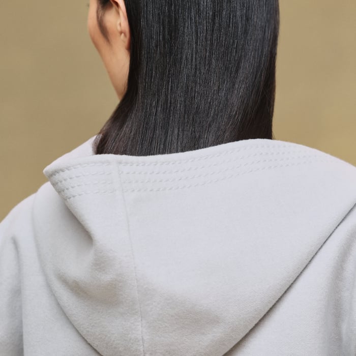Gris Pervenche Hooded Jacket