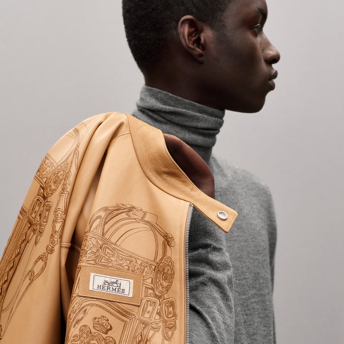 Gold Etriviere Lambskin Jacket