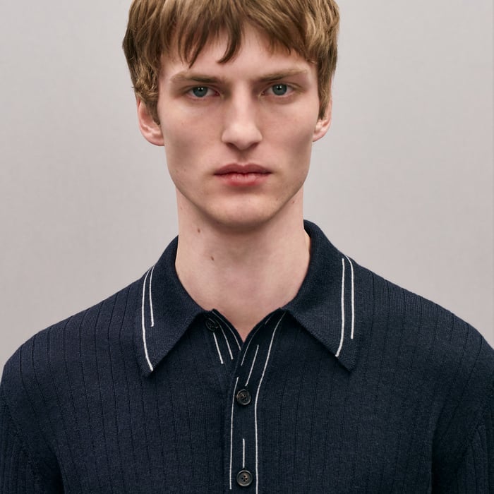 Marine "Detail Etriviere Alpaga" Polo Shirt