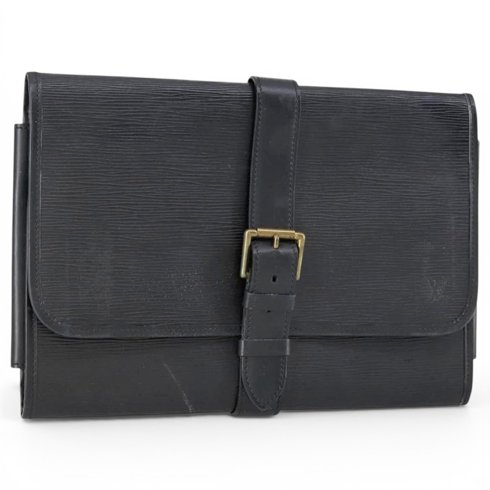 Leather clutch bag