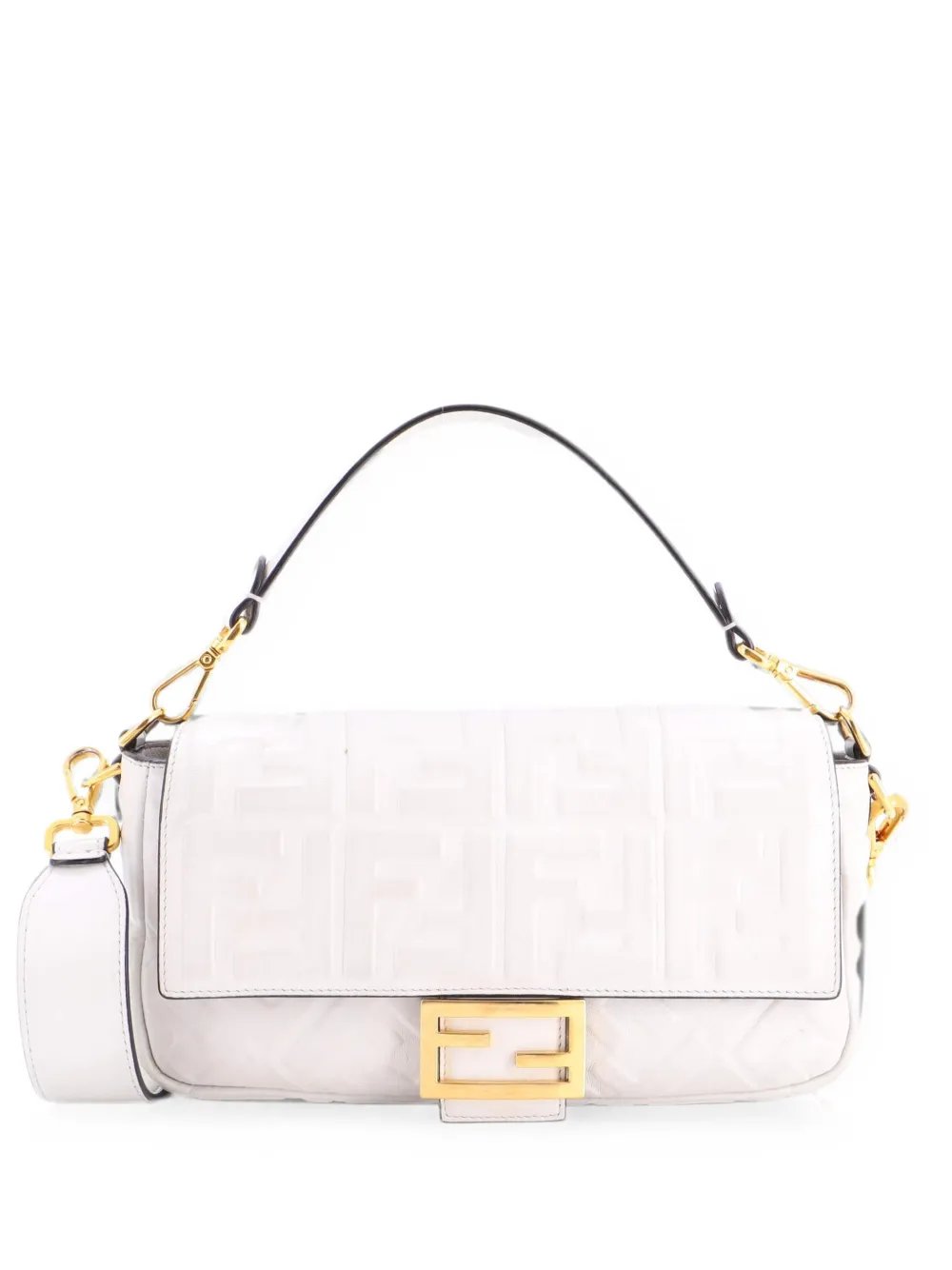 Baguette NM Bag Zucca Embossed Leather Medium crossbody bag