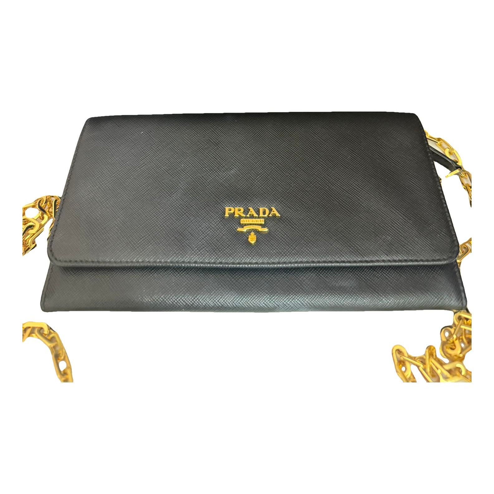 Leather clutch bag