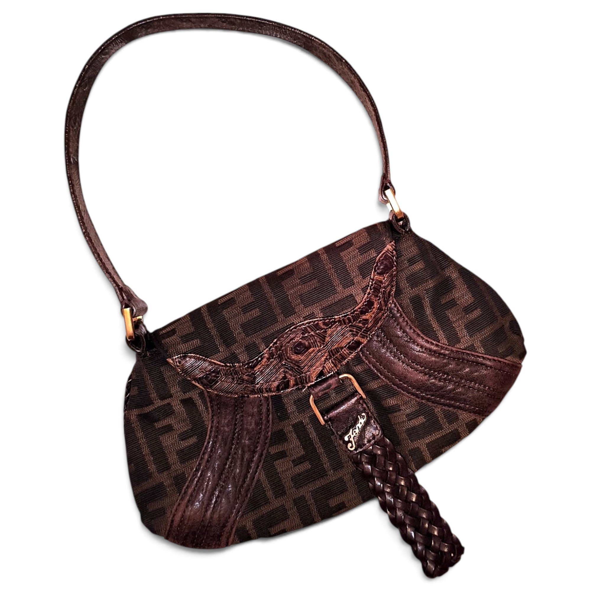 Baguette leather handbag