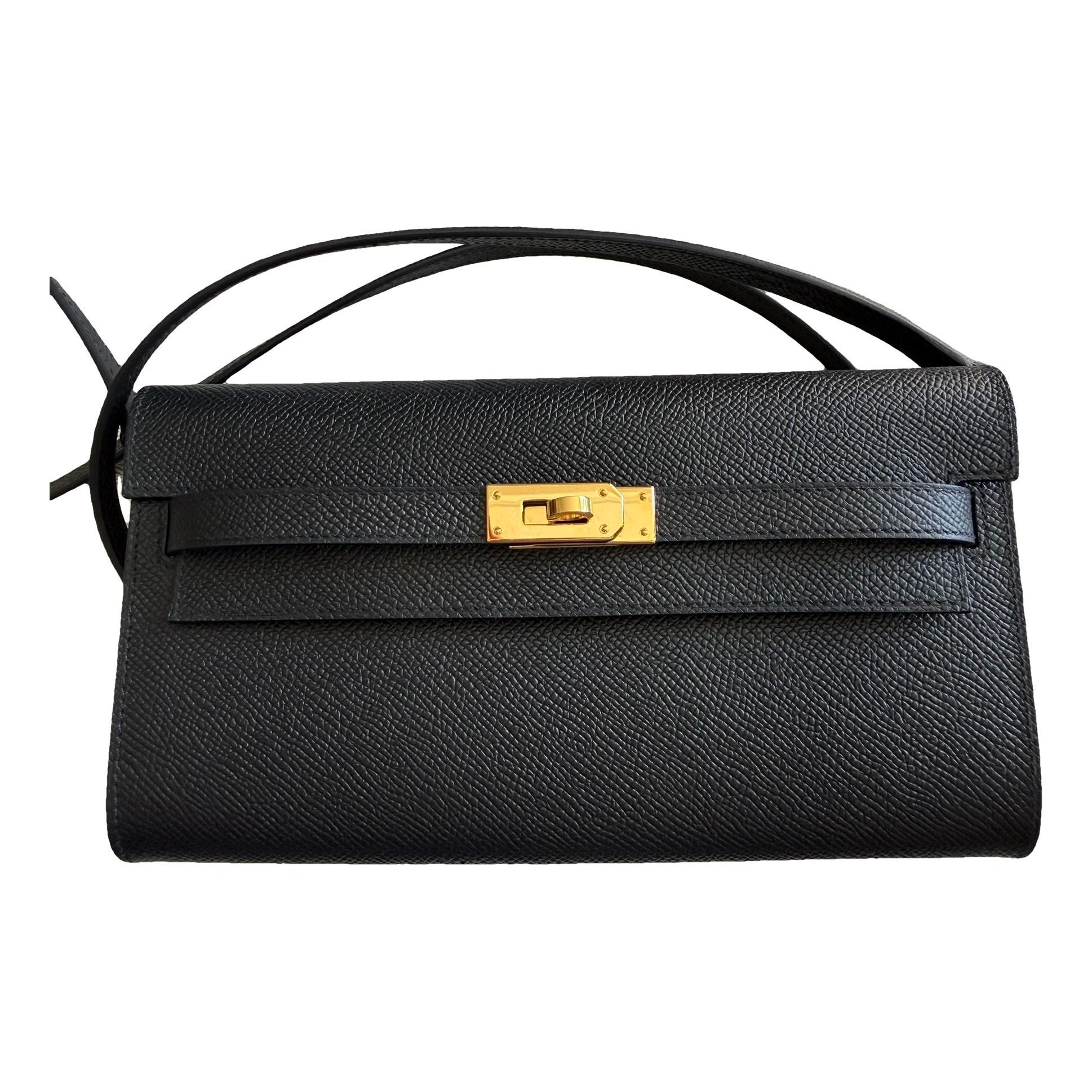 Hermes Kelly Handbag Black Togo Leather 2025