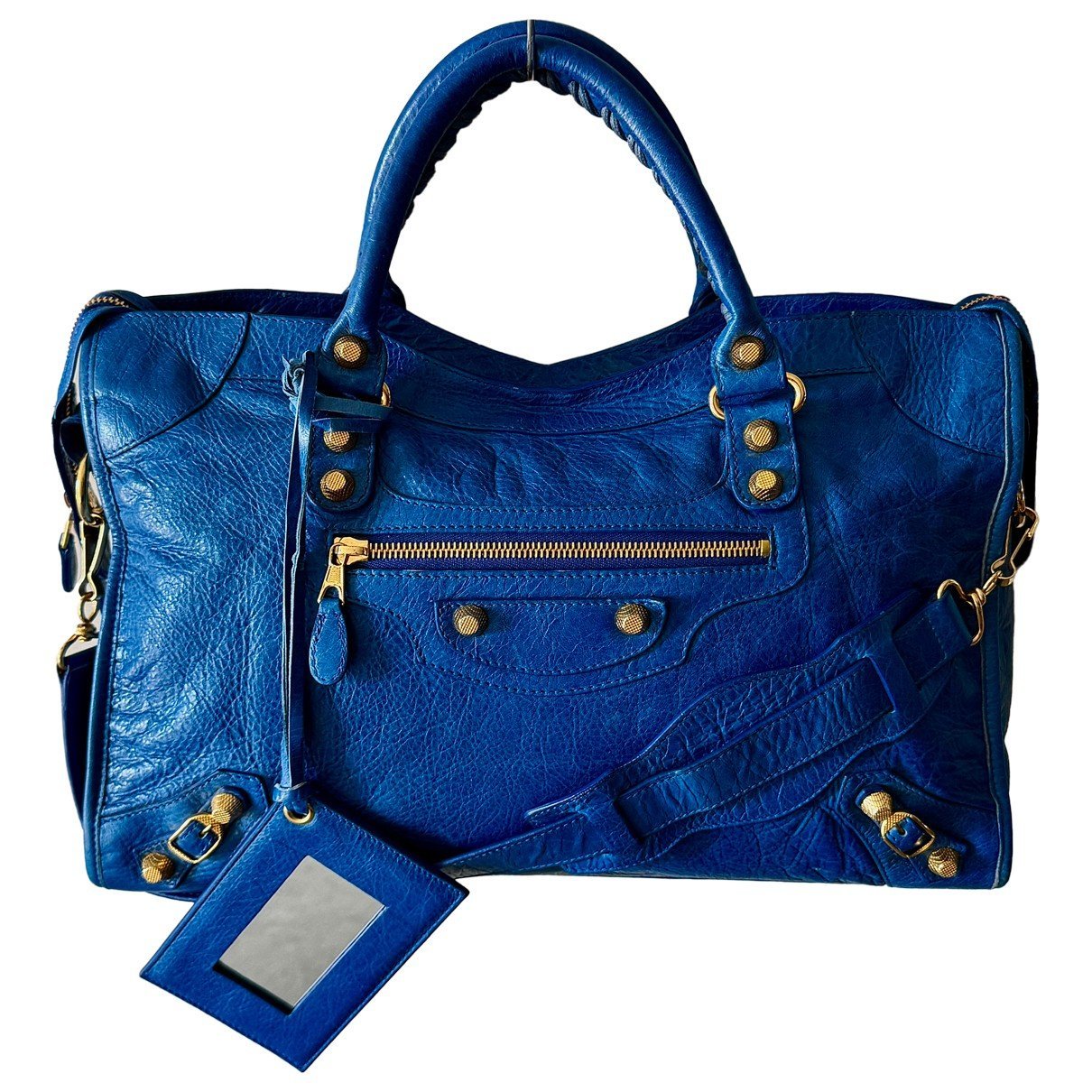 City leather handbag