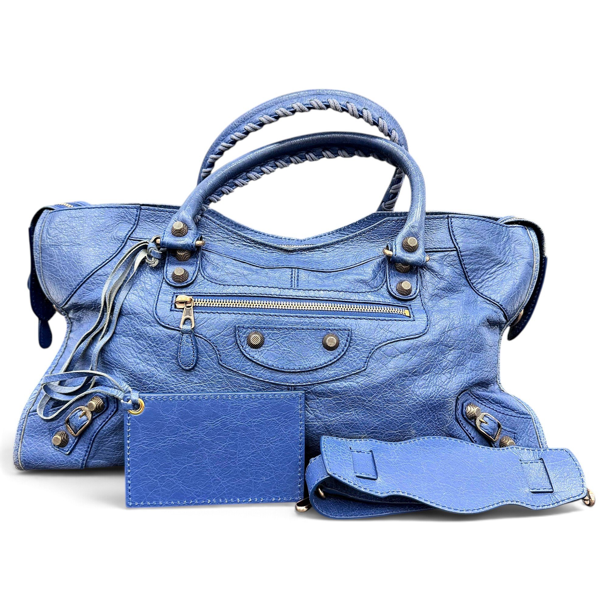 Classic Metalic leather handbag