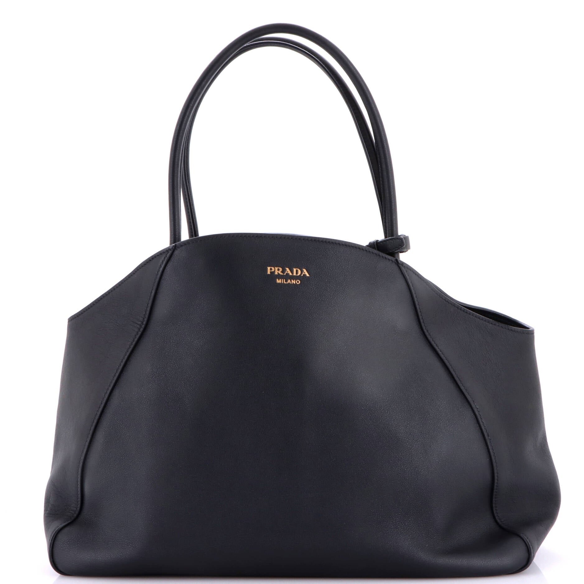 Open Tote Soft Grain Leather Large