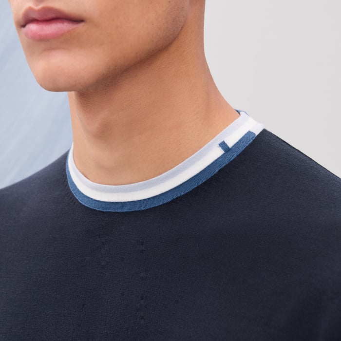 Marine "Rayures & Twist" Crewneck Sweater