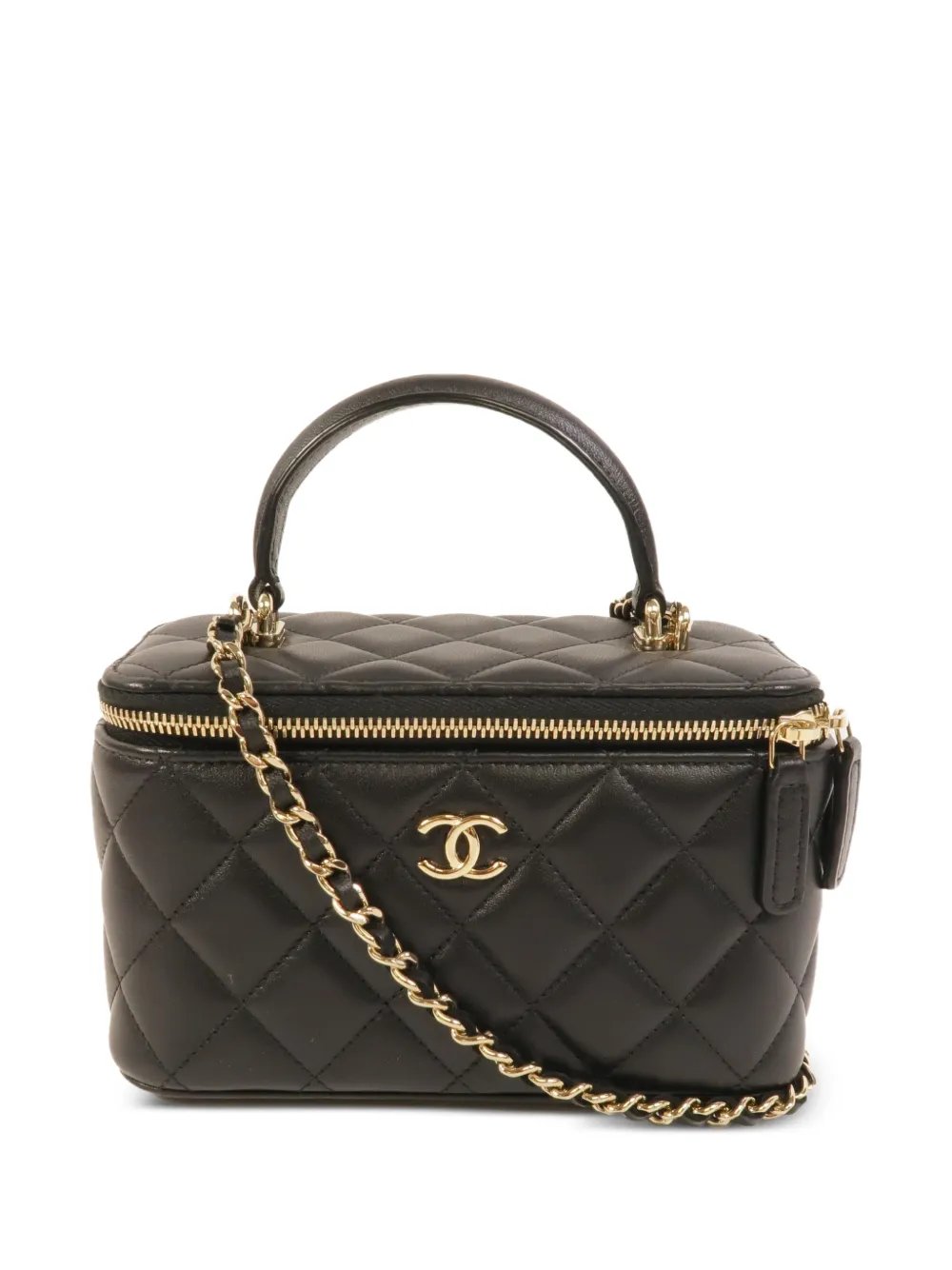 quilted vanity tote bag
