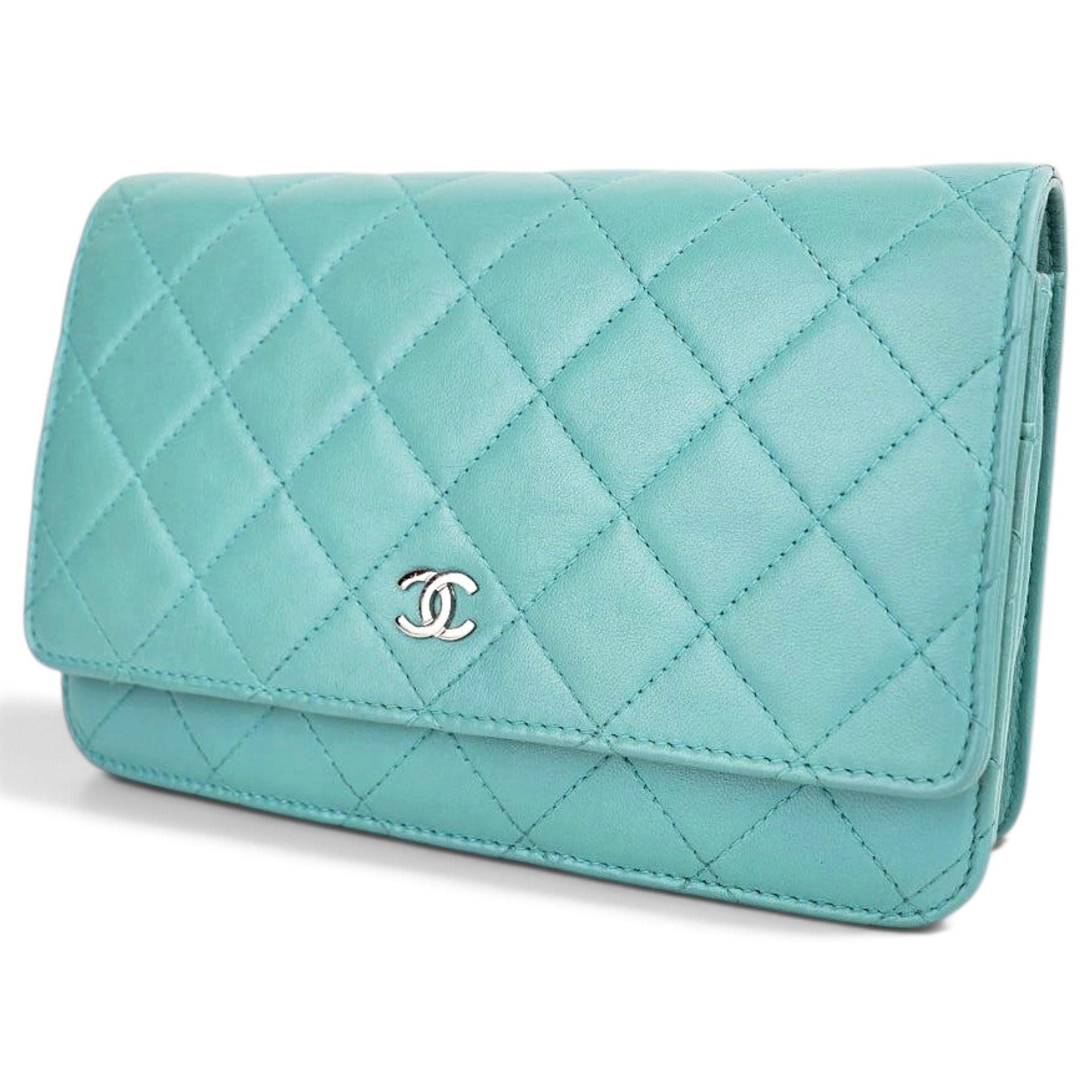 Wallet On Chain leather handbag