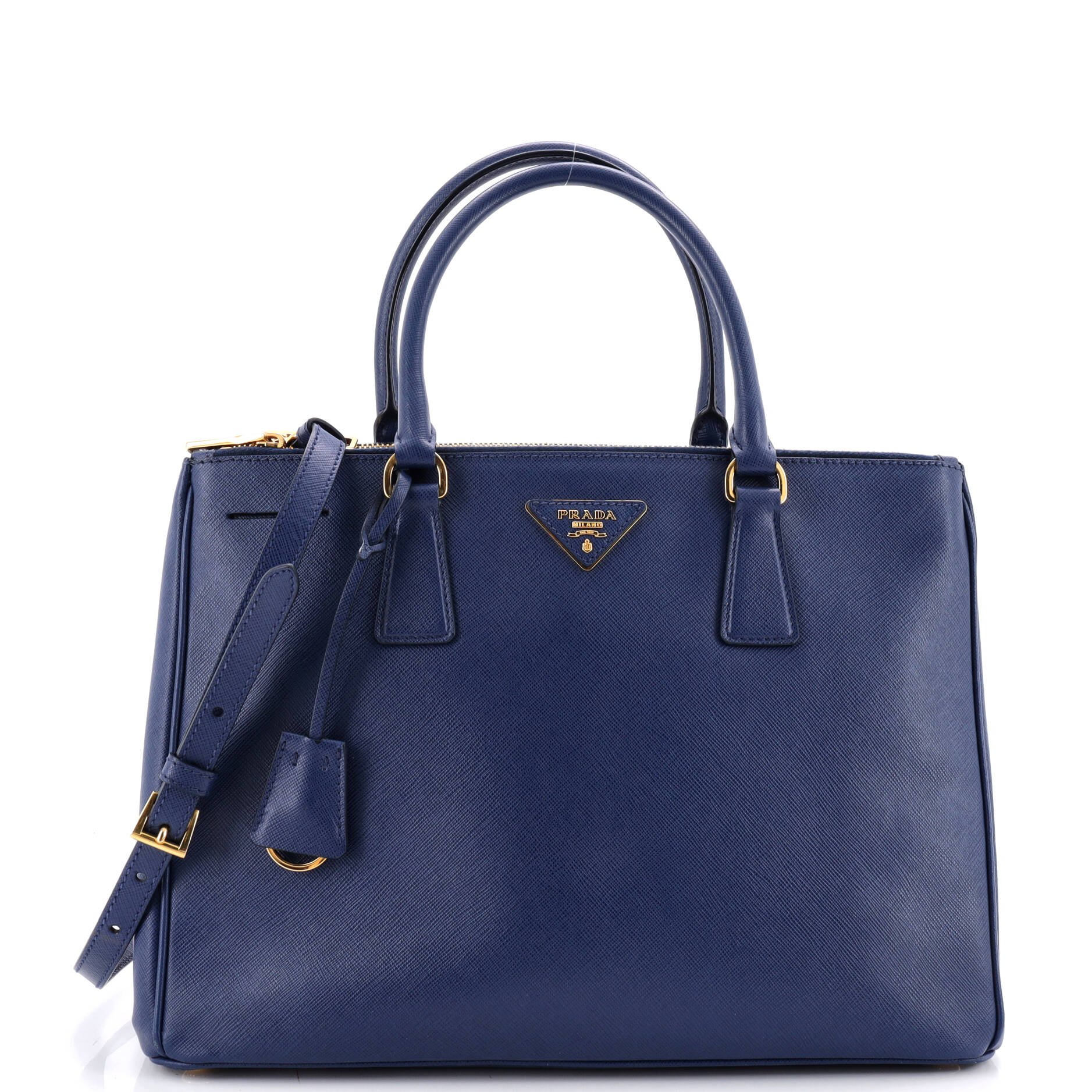 Double Zip Lux Tote Saffiano Leather Medium