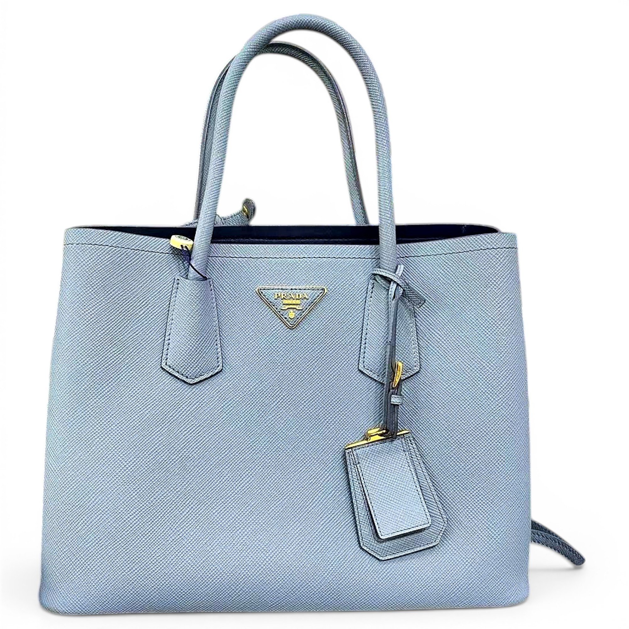 Double leather tote