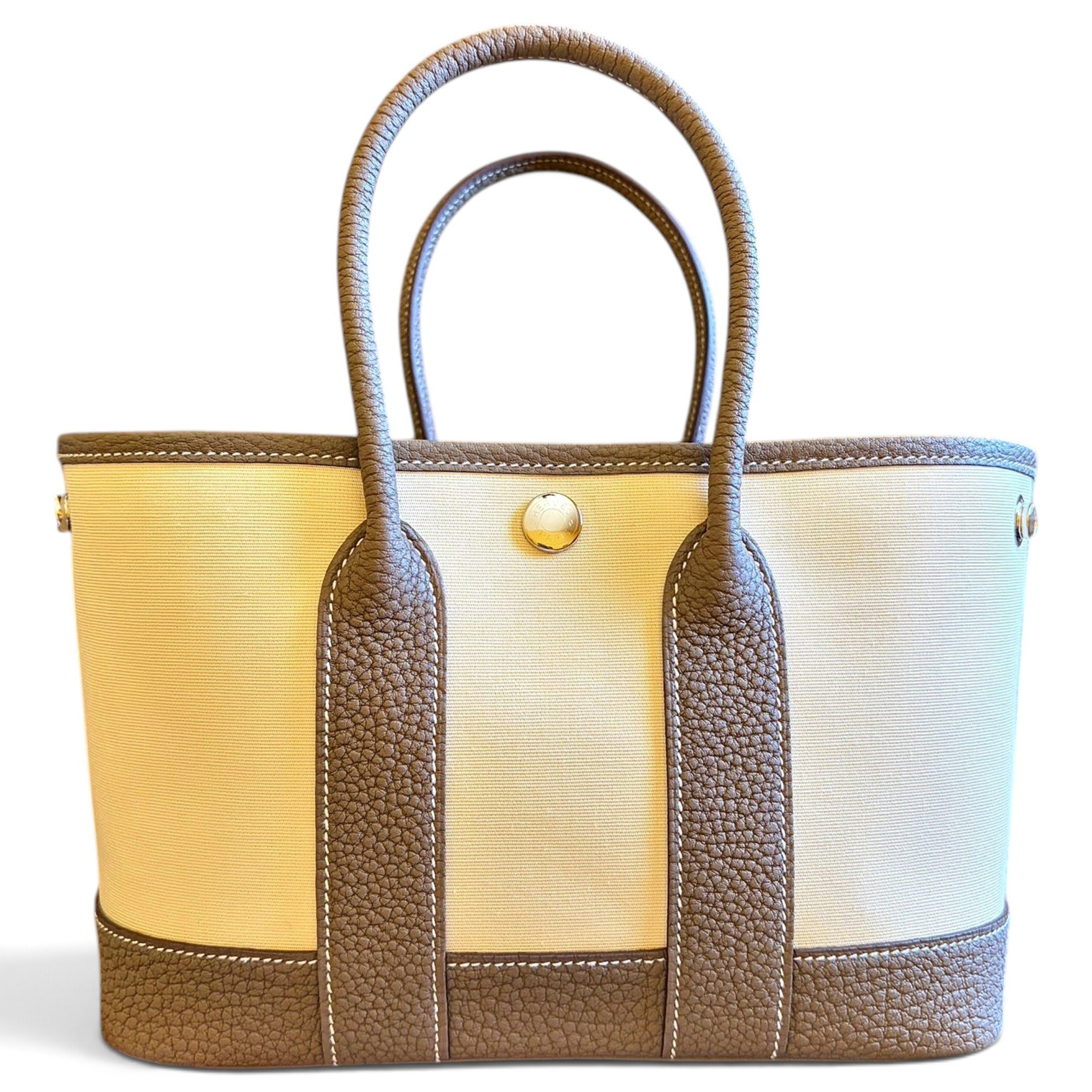 Hermes Garden Party Handbag Vanille Negonda Leather 2026