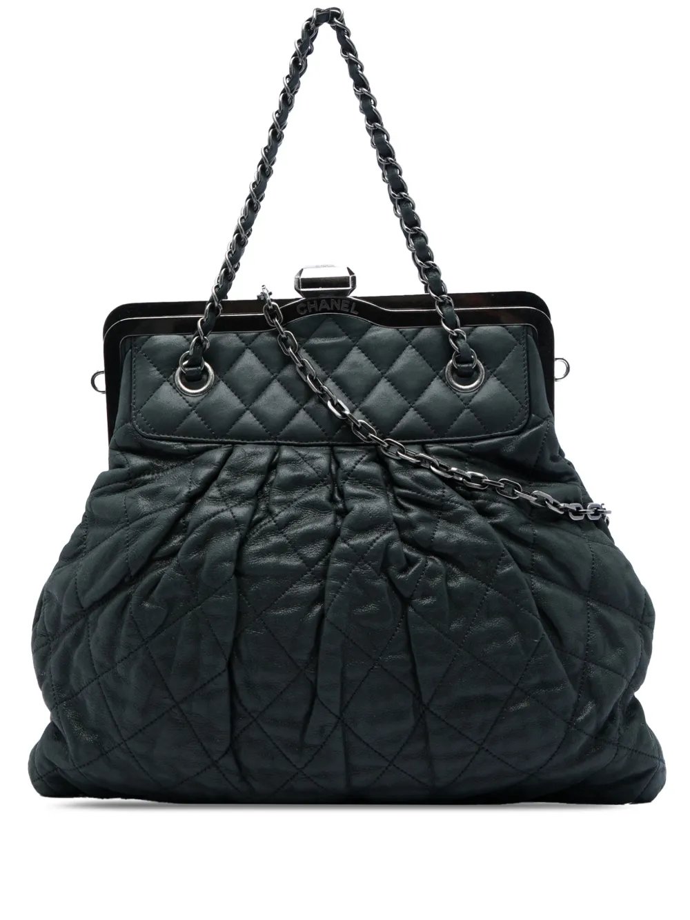 2010-2011 Quilted Iridescent Calfskin Chic Quilt Frame satchel