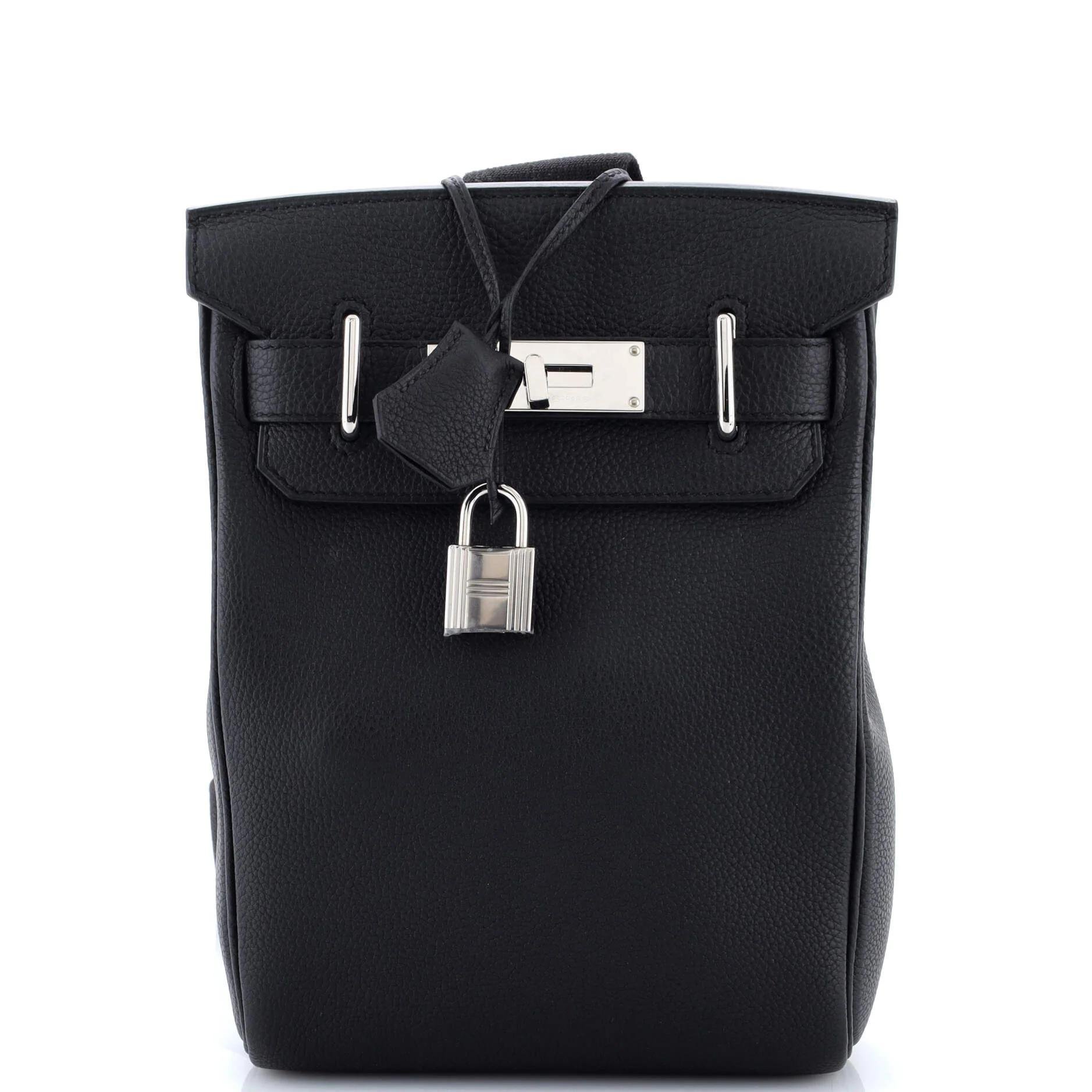Hermes Hac A Dos Pm Handbag Black Togo Leather 2023