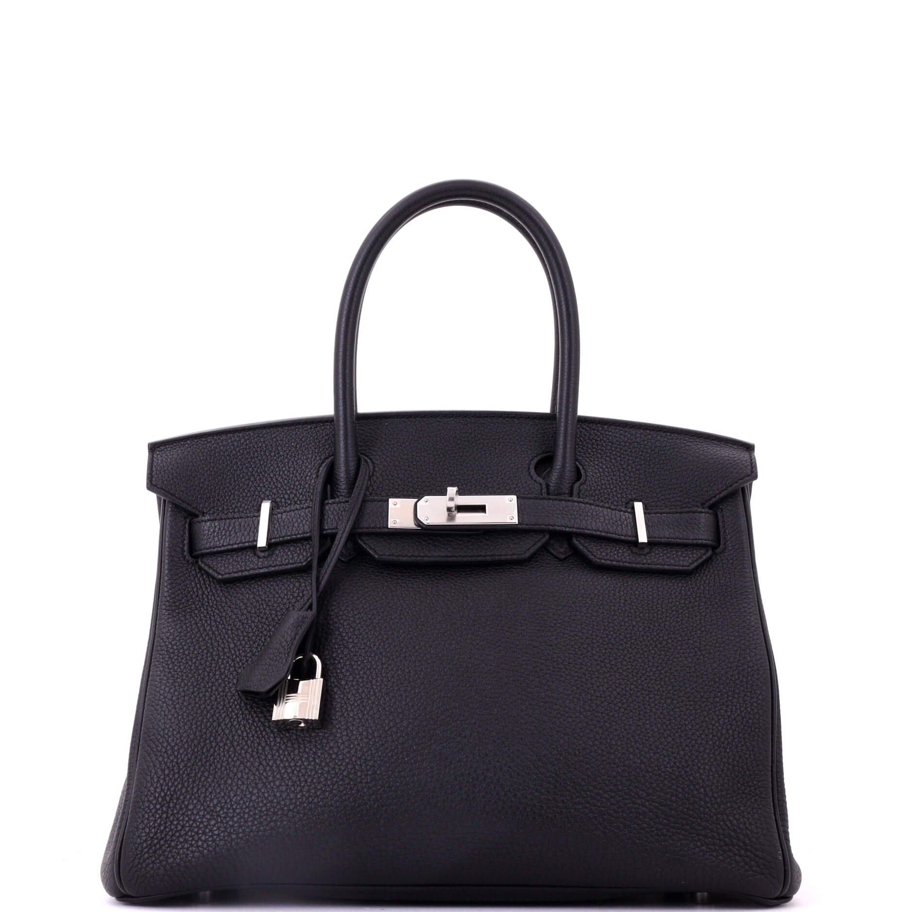 Birkin Handbag Noir Togo with Palladium Hardware 30