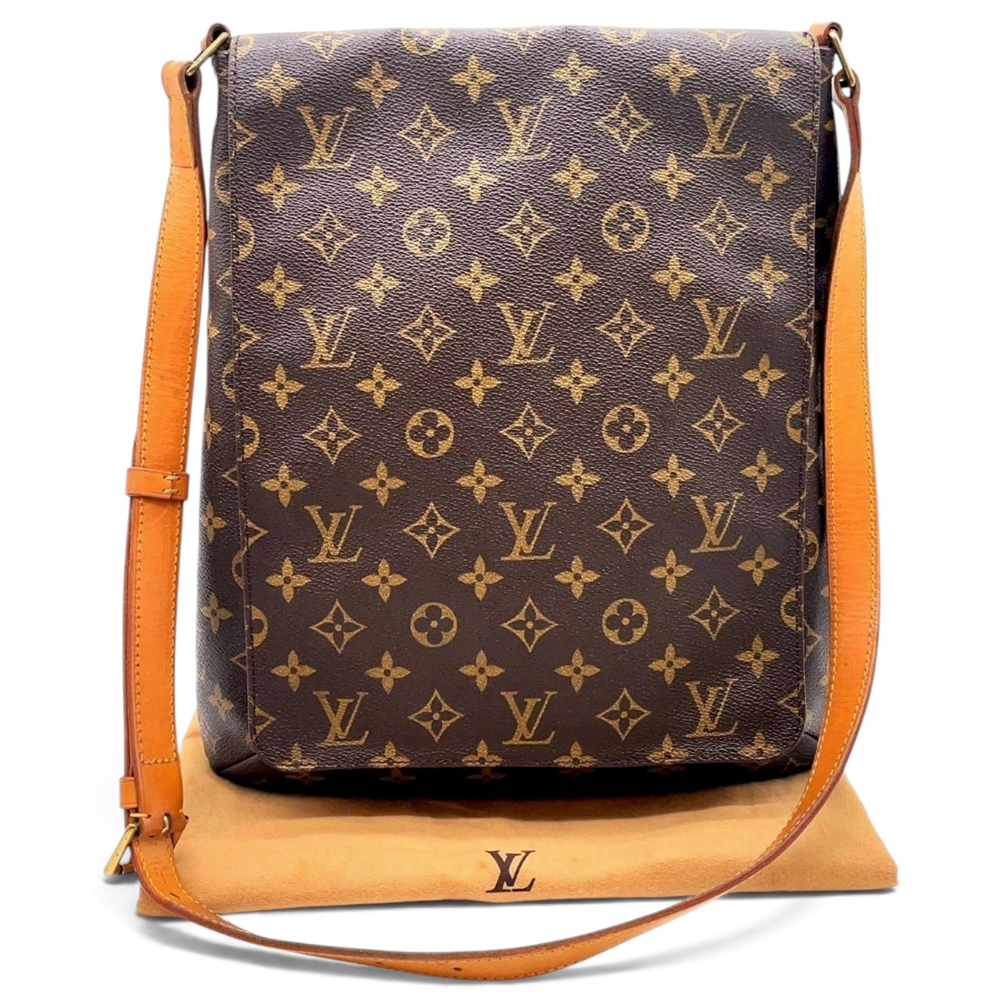 Musette leather handbag