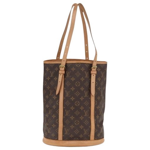 Bucket leather handbag