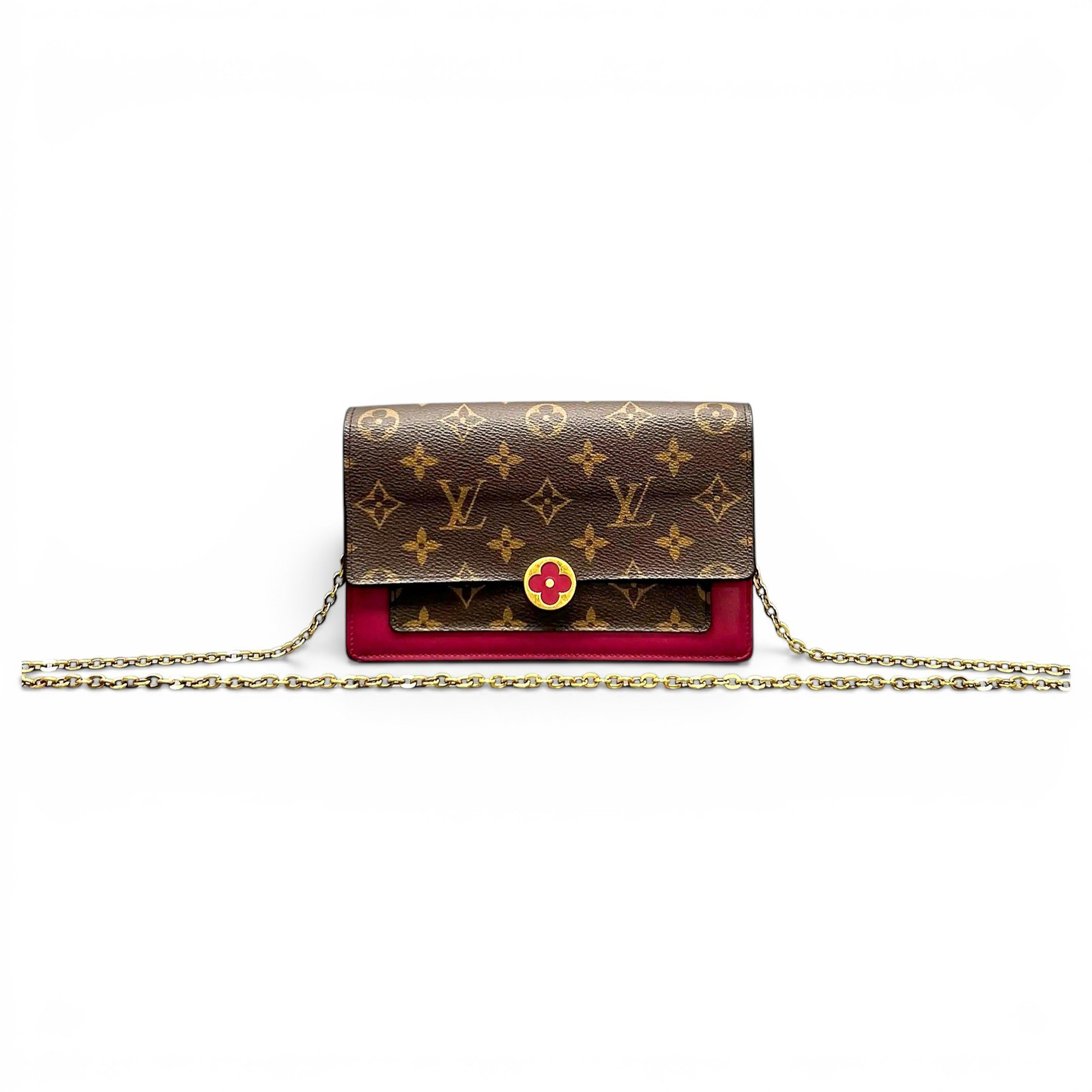 Flore chain leather crossbody bag