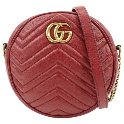 GG Marmont Round leather handbag
