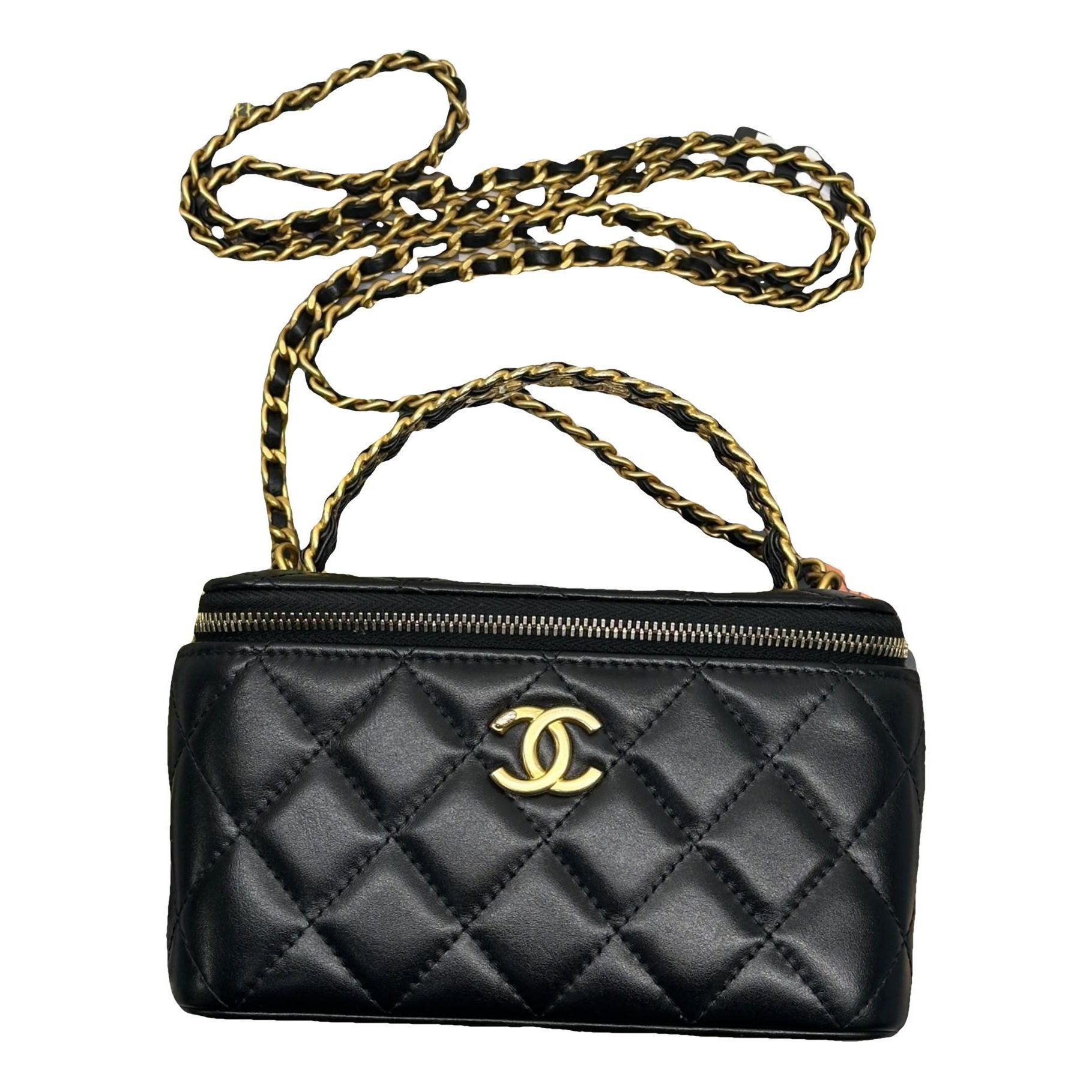 Vanity leather handbag