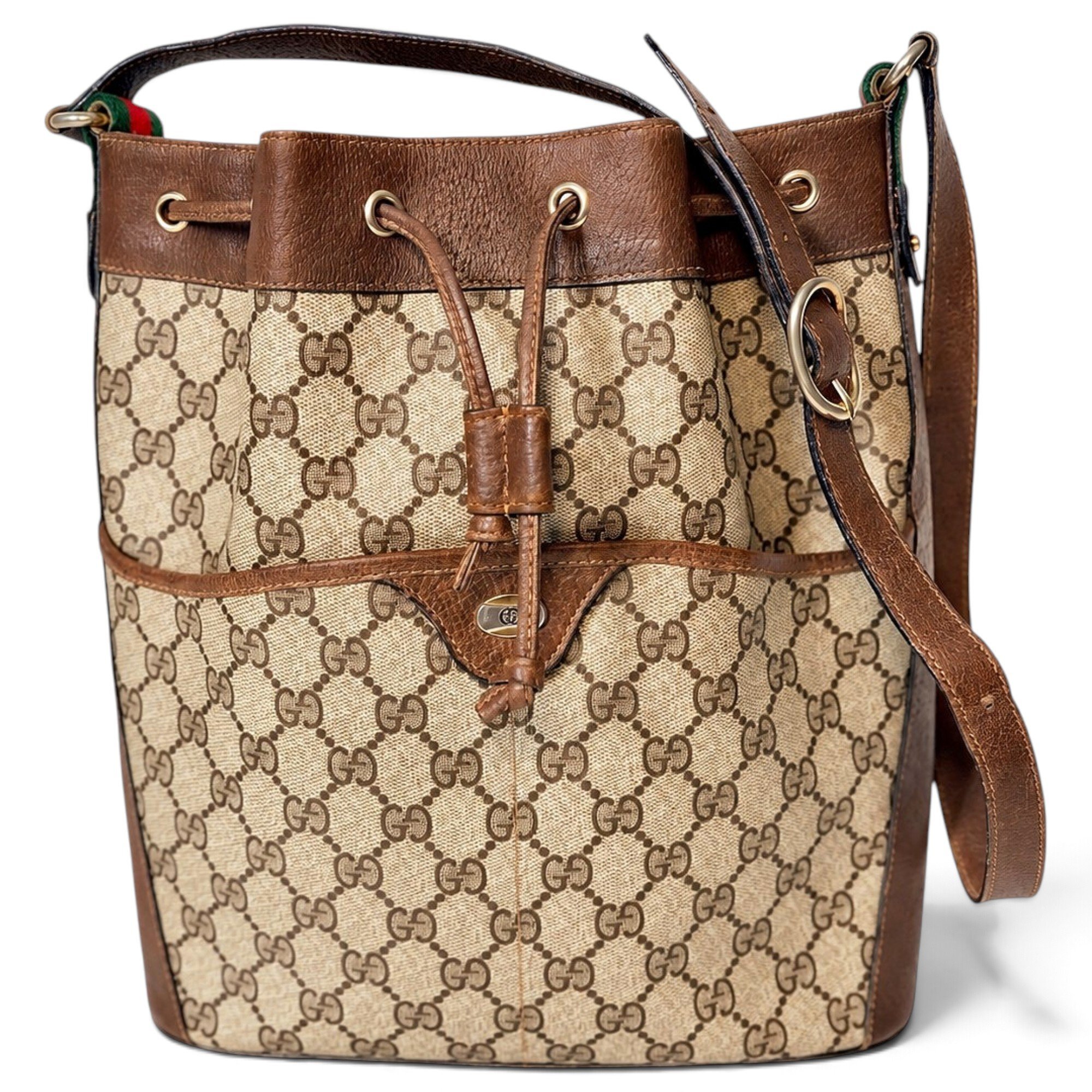 Ophidia Bucket leather crossbody bag
