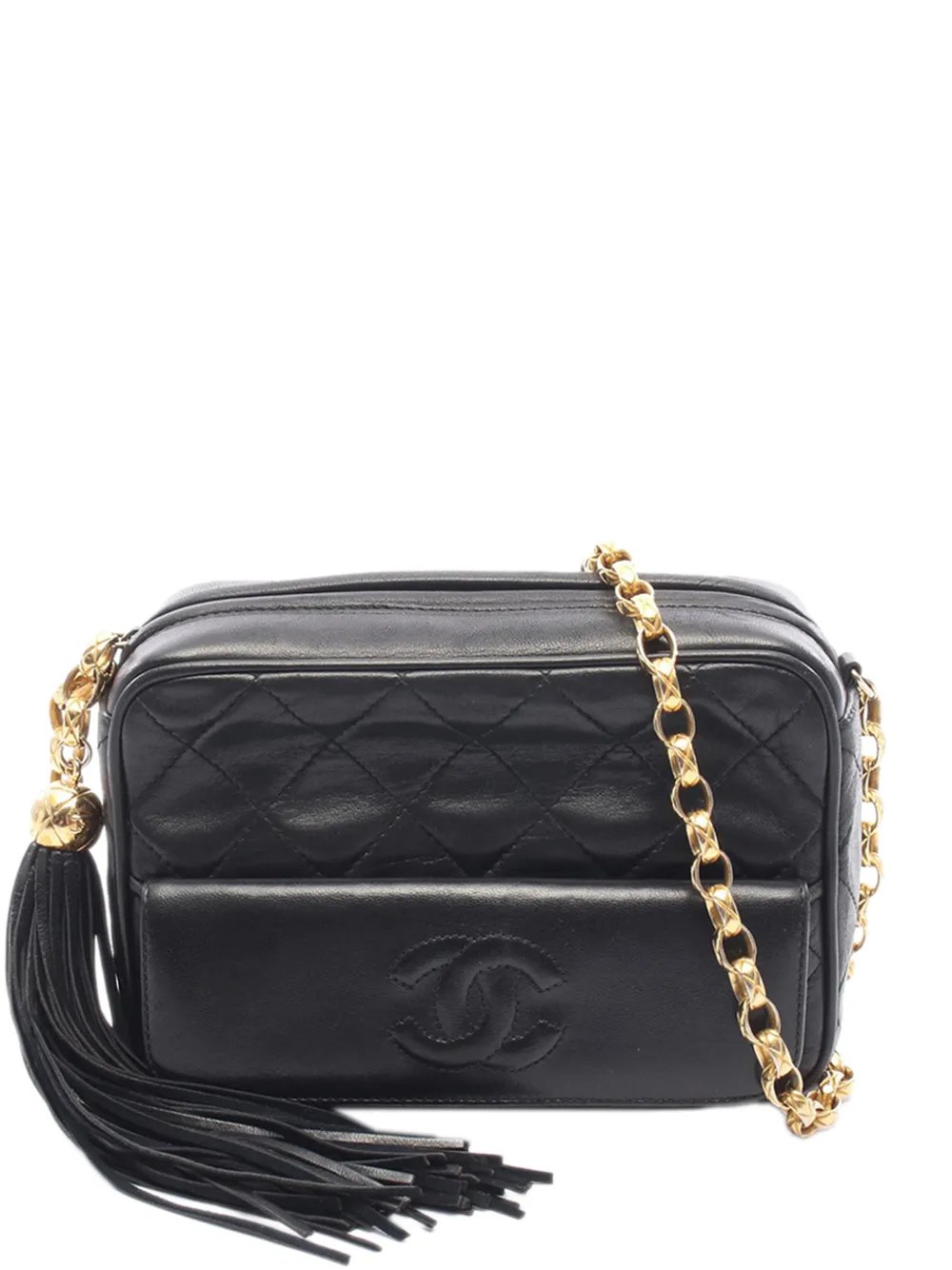 1989-1991 Mini CC Quilted Lambskin Tassel Flap Camera Bag crossbody bag