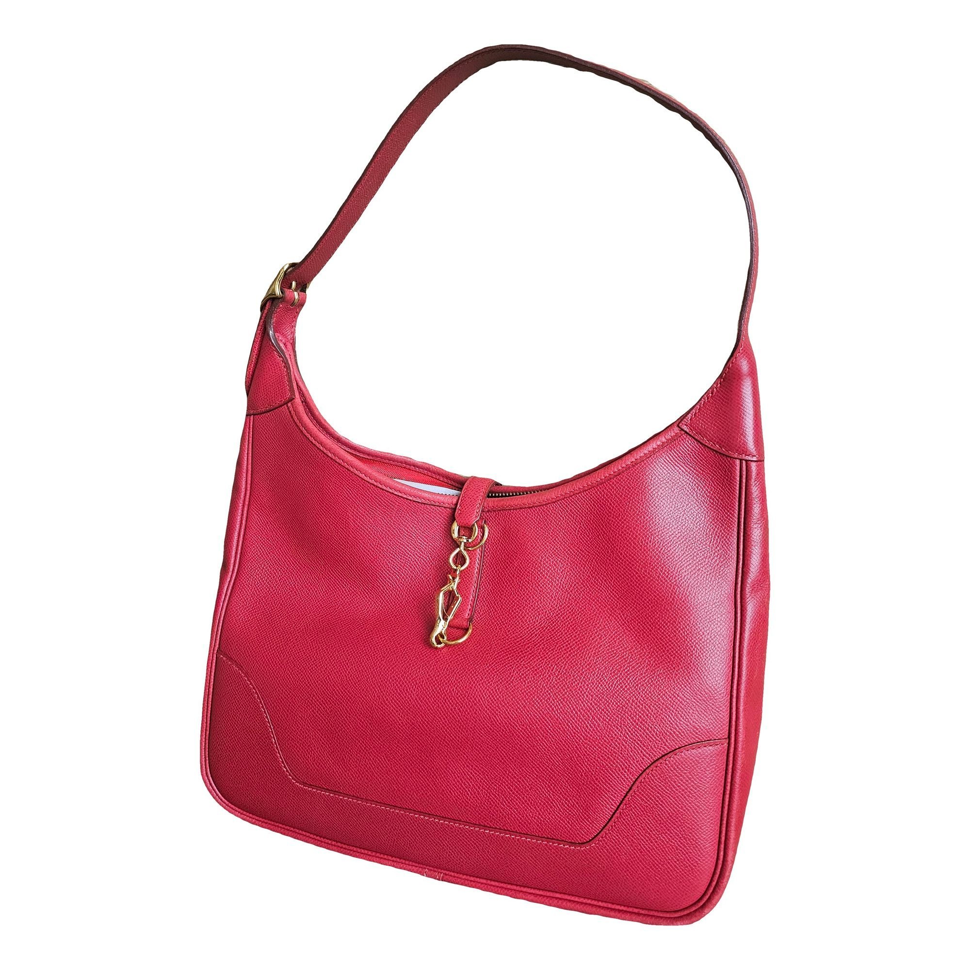 Trim leather handbag