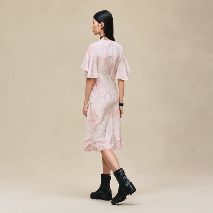 Rose Opaline "Aux Champs Remix" Ruffled Tulip Dress
