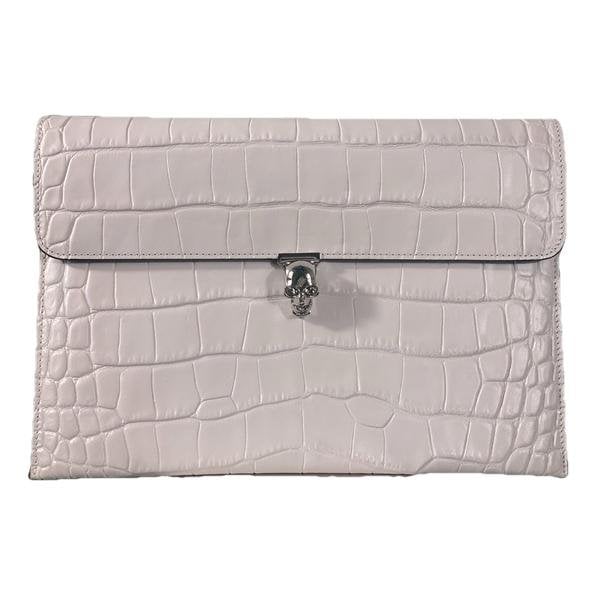Leather clutch bag