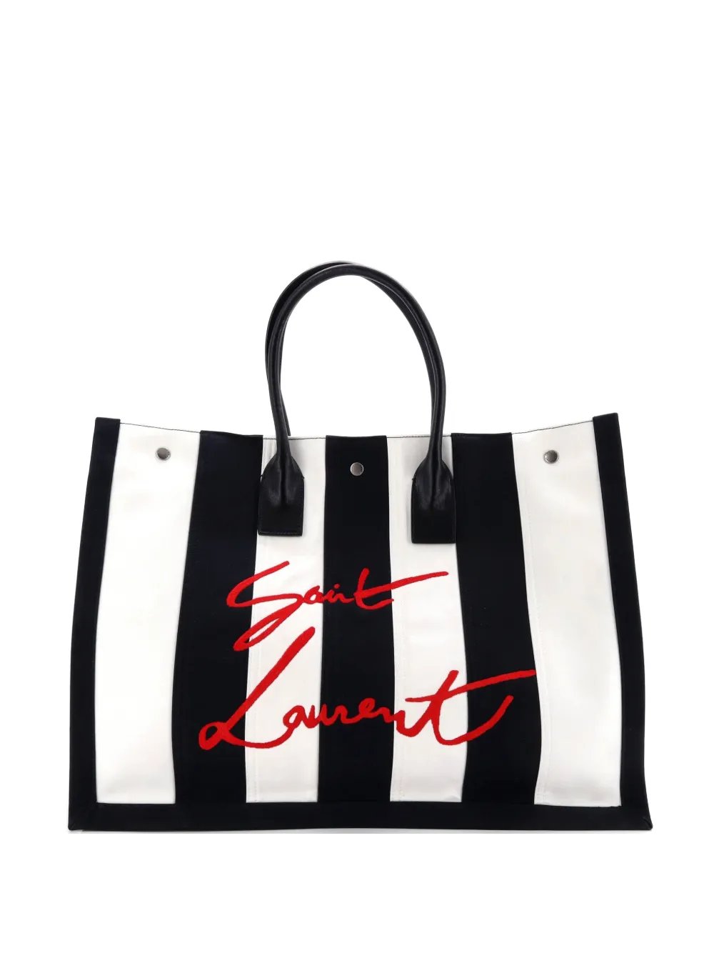 Noe Shopping Striped Canvas Large tote bag