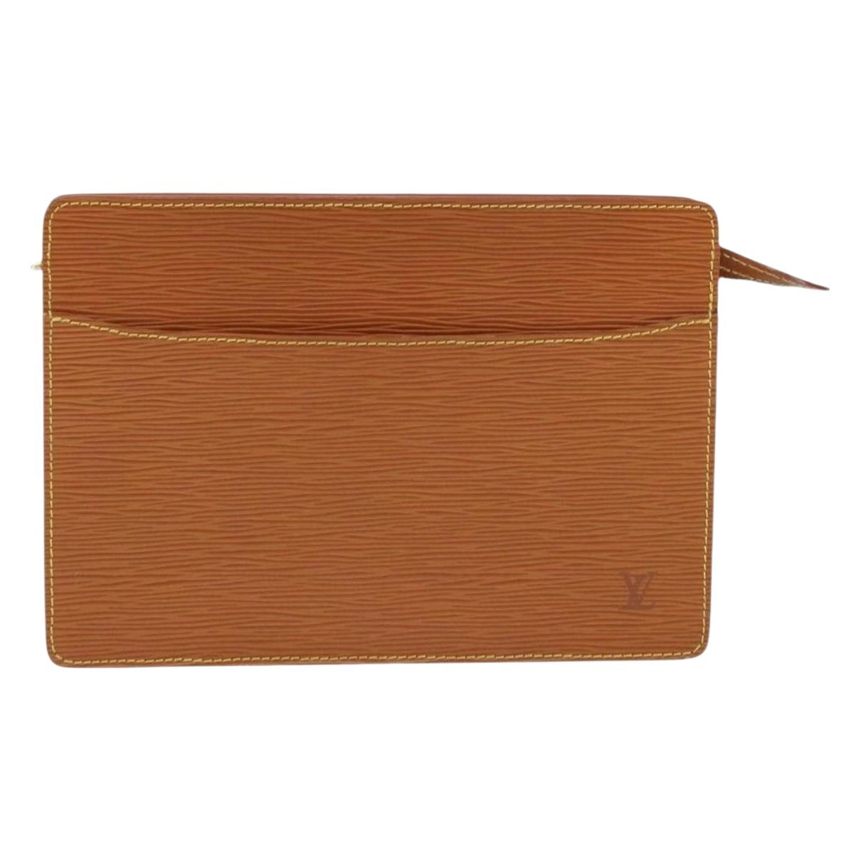 Leather clutch bag