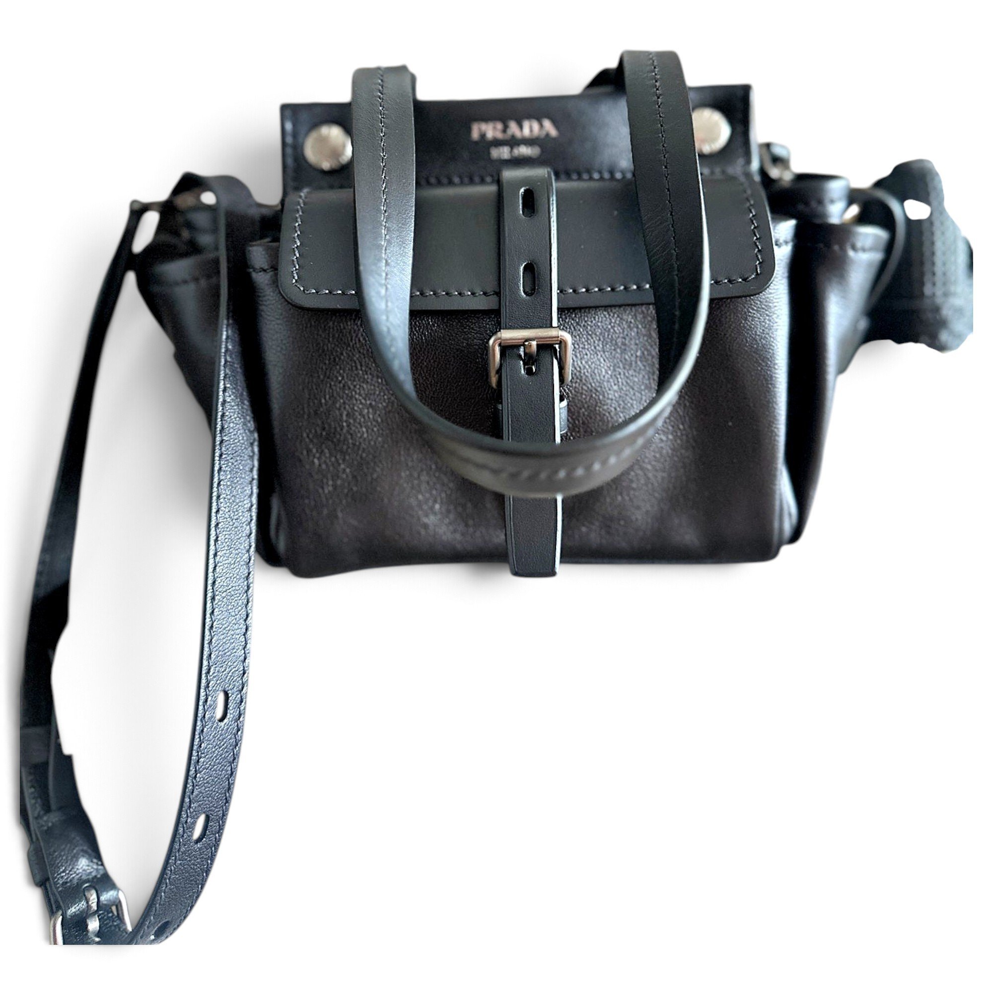 Route leather crossbody bag
