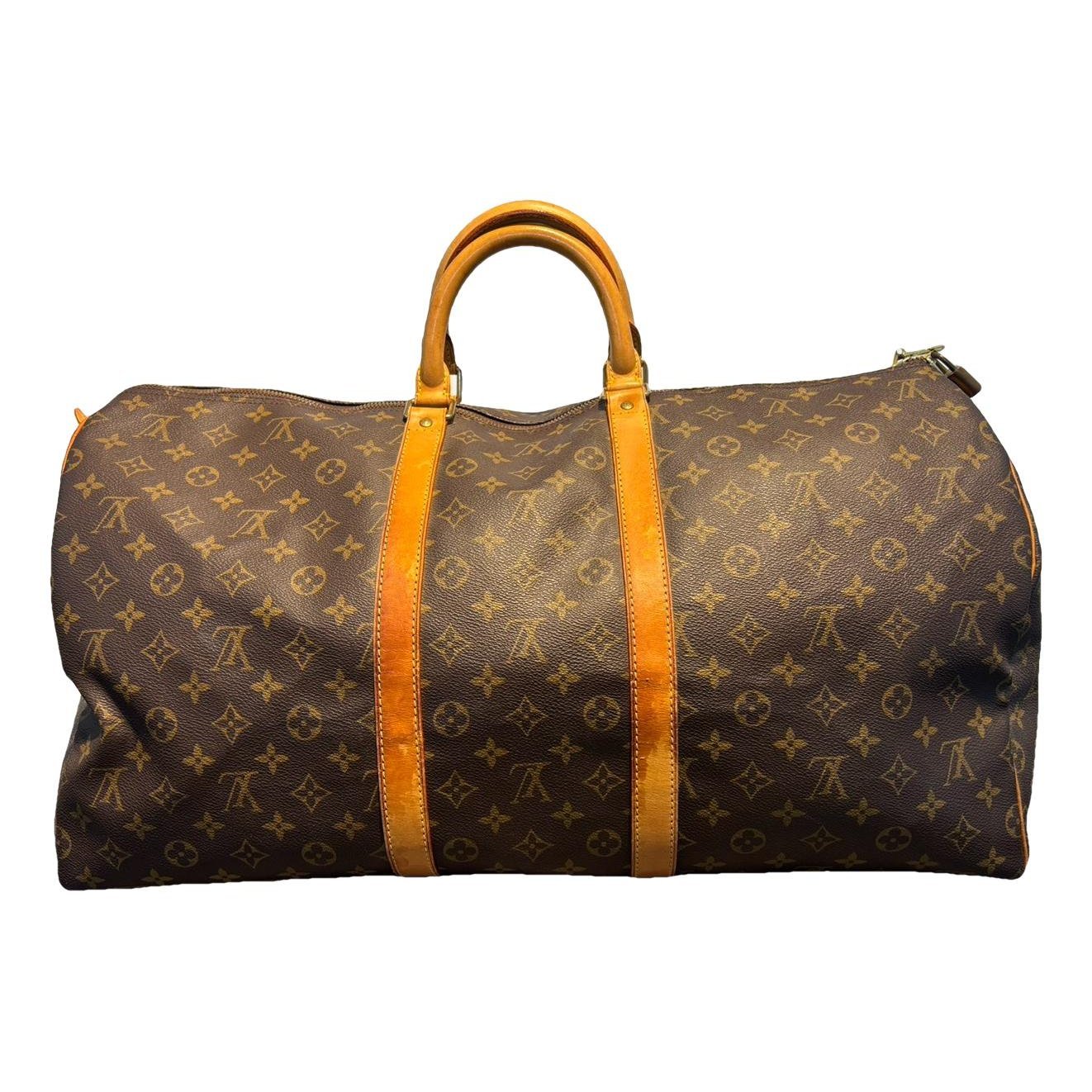 Keepall leather travel bag