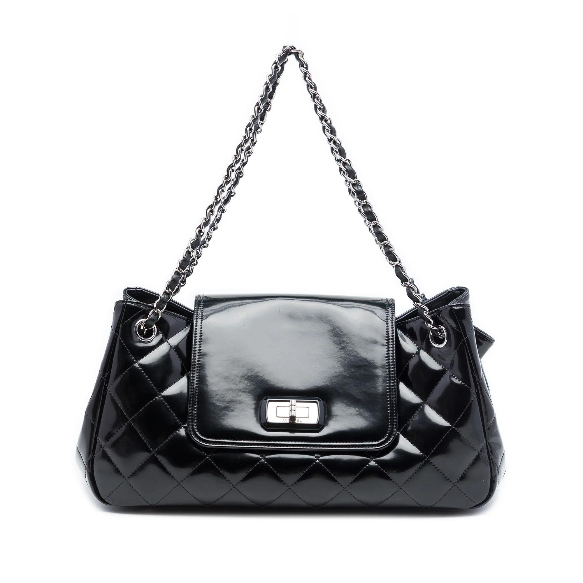 Patent leather handbag