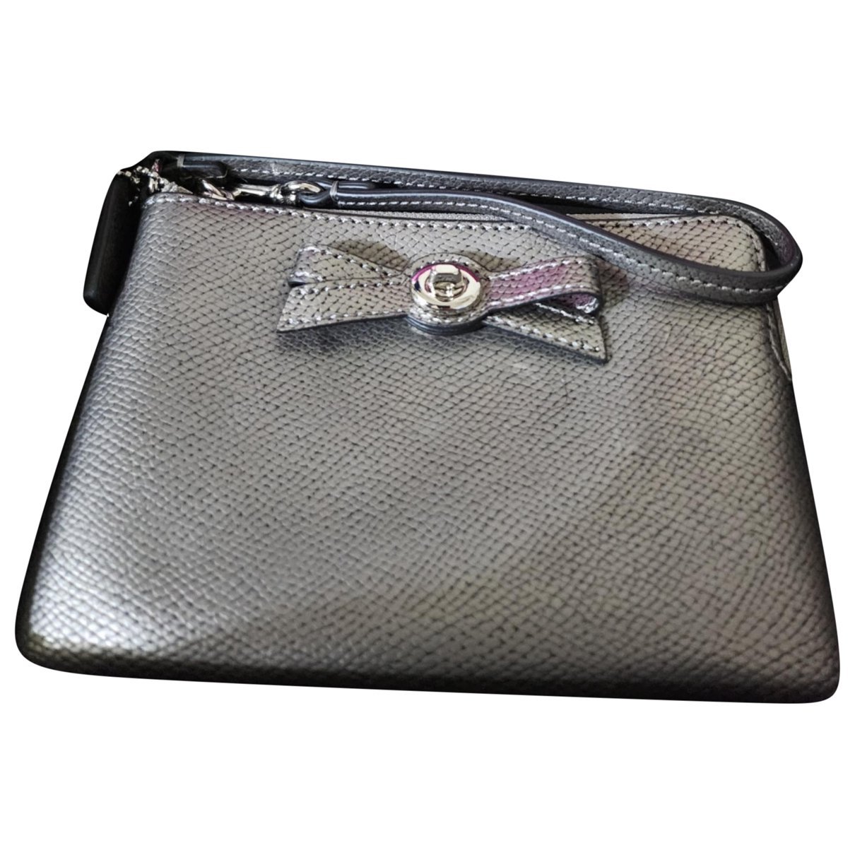 Leather clutch bag