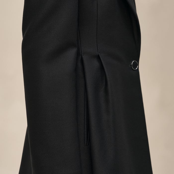 Noir Wraparound Suit Jacket