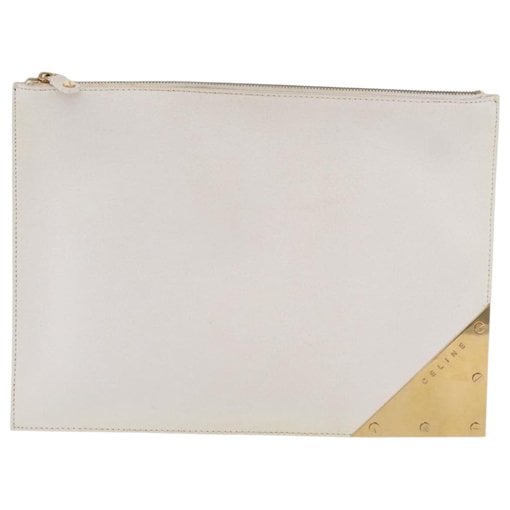 Leather clutch bag