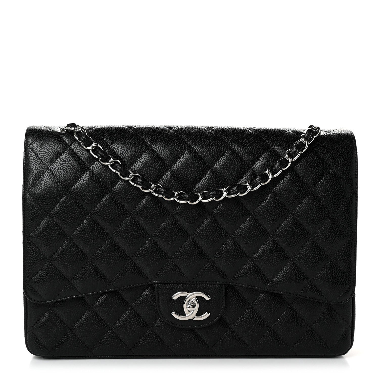 Chanel Caviar Quilted Maxi Double Flap Black