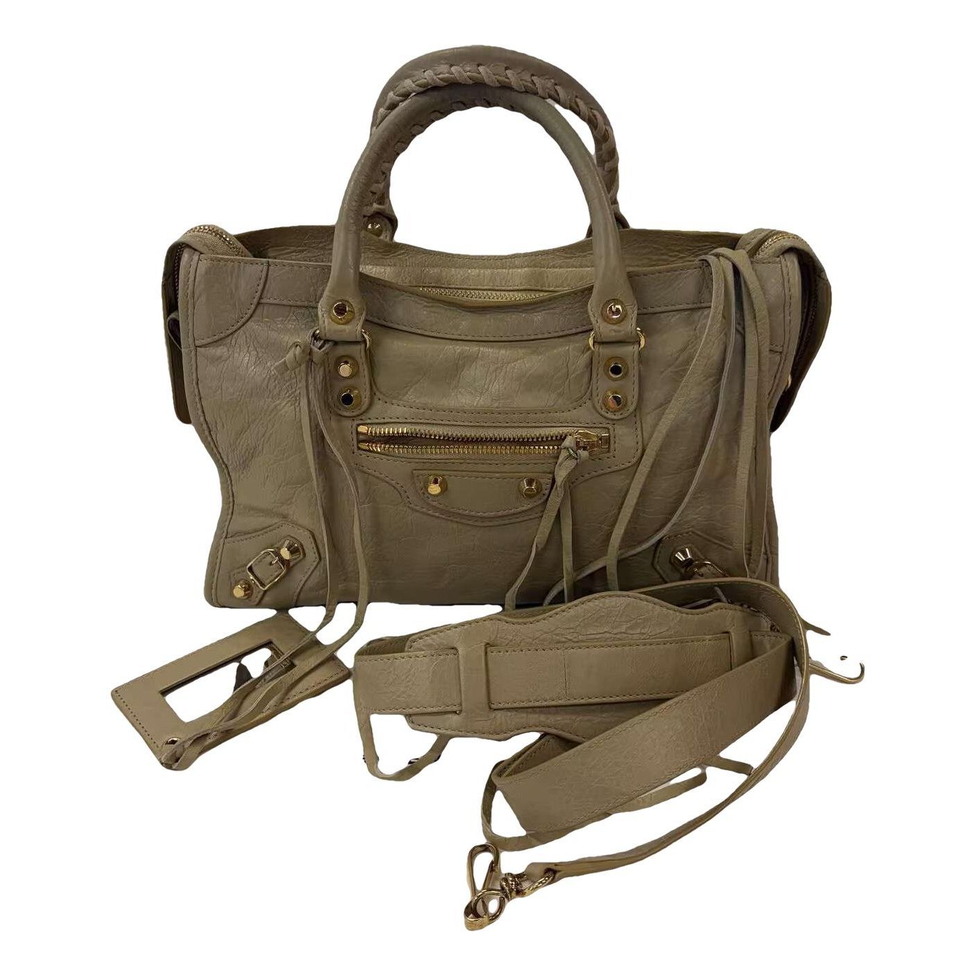 Classic Metalic leather handbag